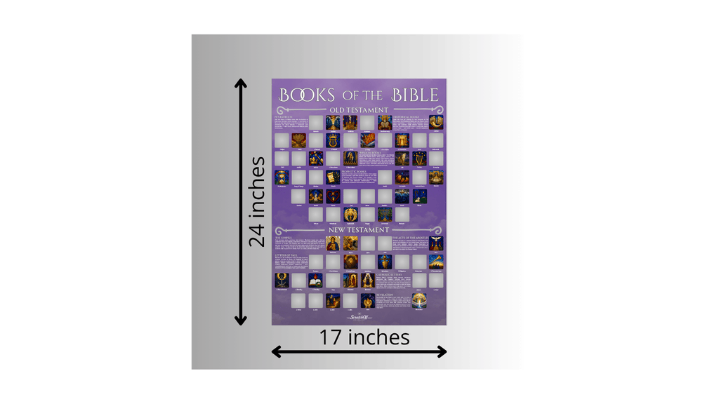 Books of the Bible Scratch Off Poster
