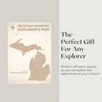 Michigan Counties Scratch Off Poster