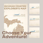 Michigan Counties Scratch Off Poster