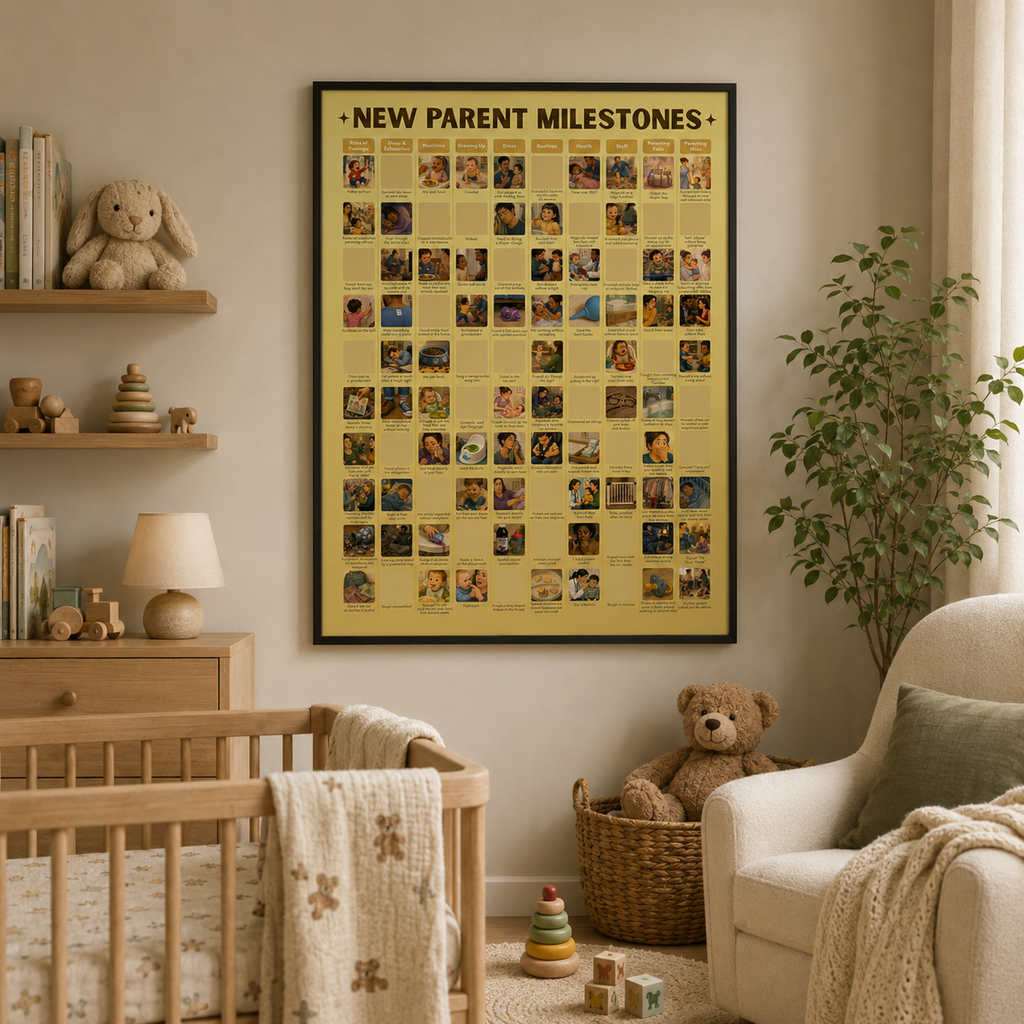 New Parent Milestones Scratch Off Poster