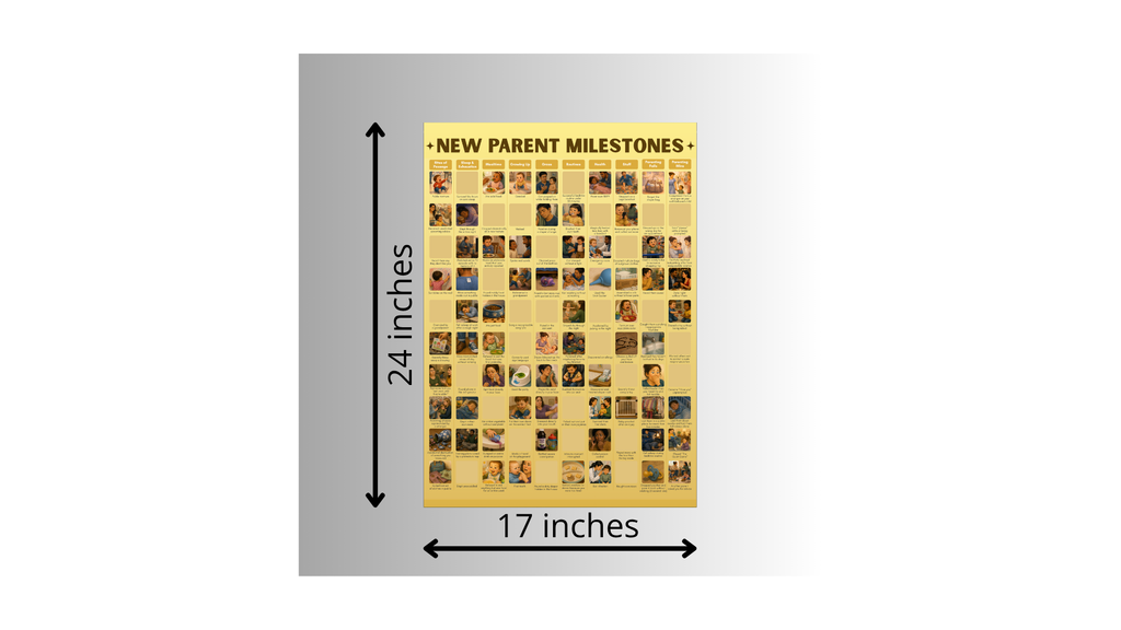 New Parent Milestones Scratch Off Poster