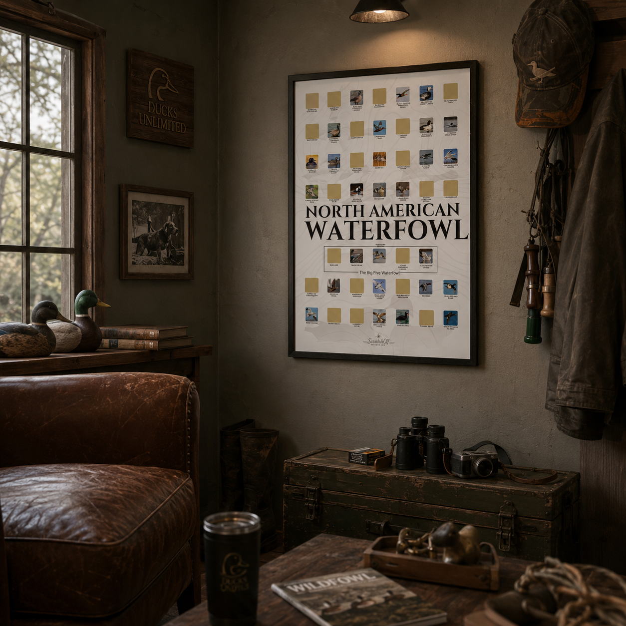 North American Waterfowl Scratch Off Poster